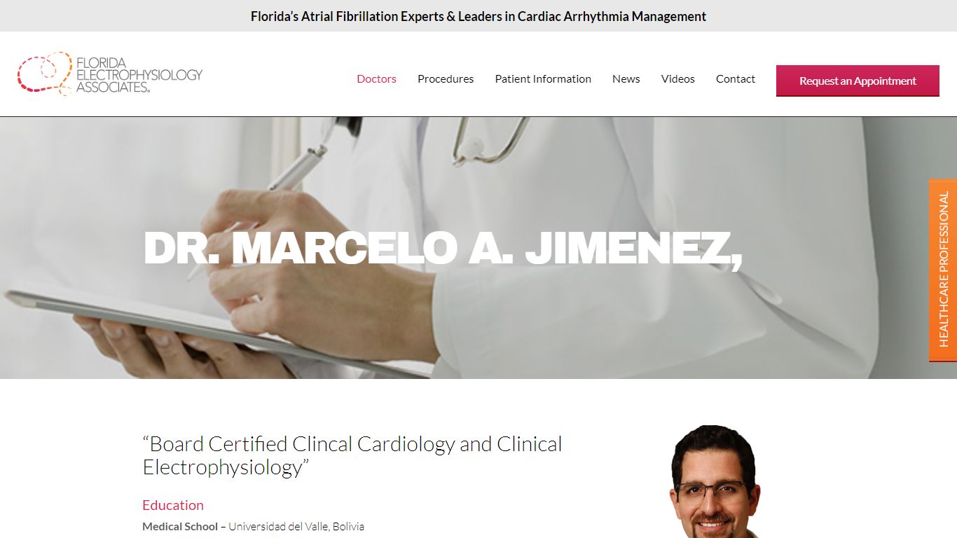 Dr. Marcelo A. Jimenez, | Florida Electrophysiology Associates