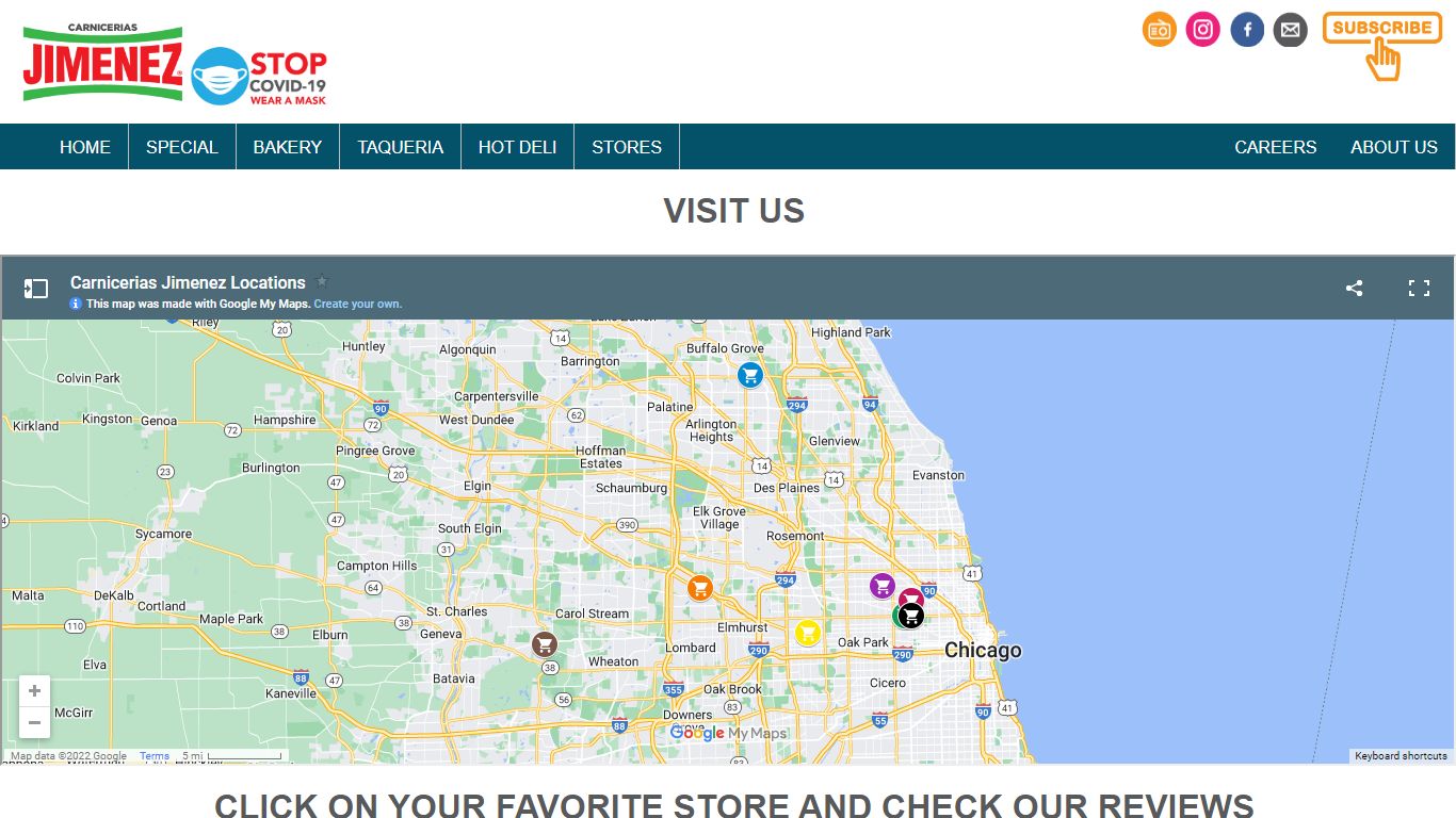 Chicago Stores Locations | Mexican Grocery Store - Carnicerias Jimenez